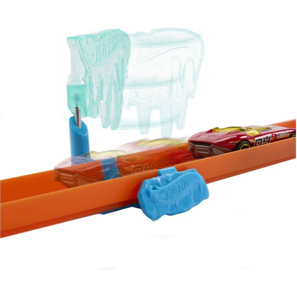 Ensemble de crash glacé de constructeur de piste Hot Wheels de Mattel