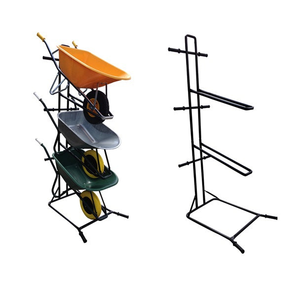 Présentoir de produits Fort pour 3 brouettes kw3