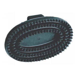 Produits brosse pour chevaux ovale junior noire avec sangle
