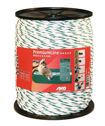 Ako products cordon de choc électrique premiumline blanc vert 6 5mm 400m