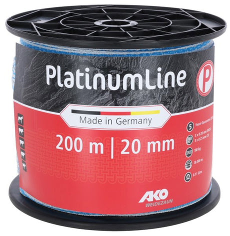 Ako products Platinumline ruban anti-effrayant 20 mm blanc bleu 200m