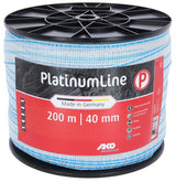 Ako Platinumline Scare Tape 40 mm blanc-bleu 200m
