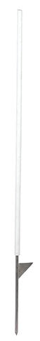 Ako products poteau rond en plastique blanc 110cm avec base 10 pièces
