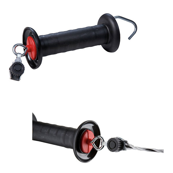Ako products poignée de portail noire avec connecteur de cordon limiteur à ressort