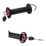 Ako products poignée de portail noire avec connecteur de cordon limiteur à ressort