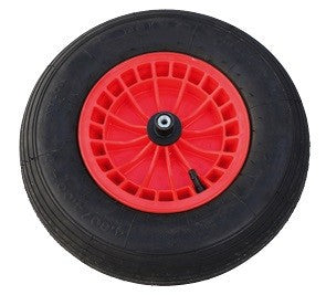 Fort products roue 4 80 4 00x8 jante plastique rouge axe 13cm 2ply