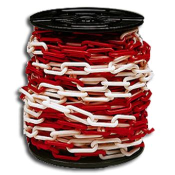 Produits chaîne barrière rouge blanc 6mm 30m