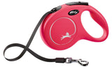 Flexi products ligne rétractable nouveau pneu classique rouge m 5 mètres jusqu'à 25kg