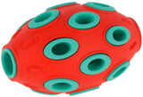Jouet rugby à remplir rouge turquoise 12 x 75 cm