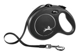 Flexi products ligne rétractable nouveau pneu classique noir l 8 mètres jusqu'à 50kg