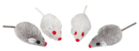 Produits souris gris blanc 5cm 4 pièces