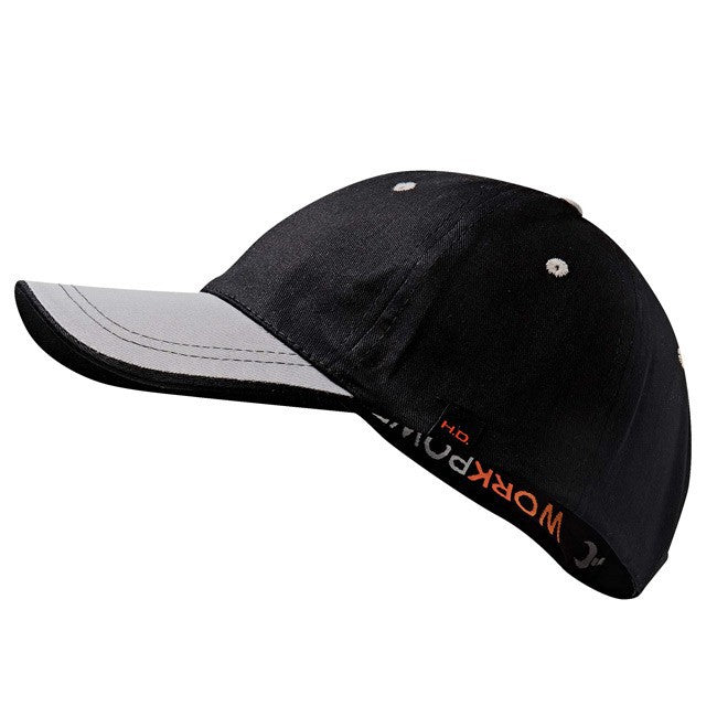 Produits casquette de baseball de travail visière noire grise