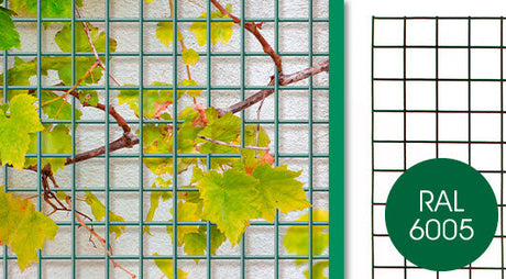 Giardino products panneau métallique bologne 5x5cm x 150cm x 80cm ral 6005 vert