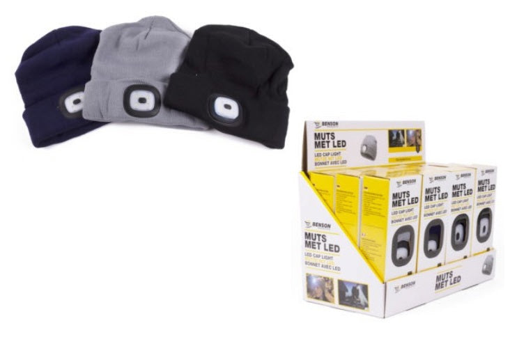Produits bonnet commando tricoté uni couleur avec lampe LED