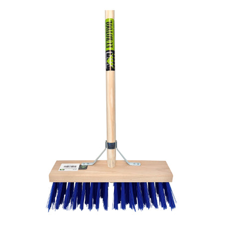 Balai d'écurie Mm Eurotool PVC bleu 36cm manche FSC porte-bâton 150cm