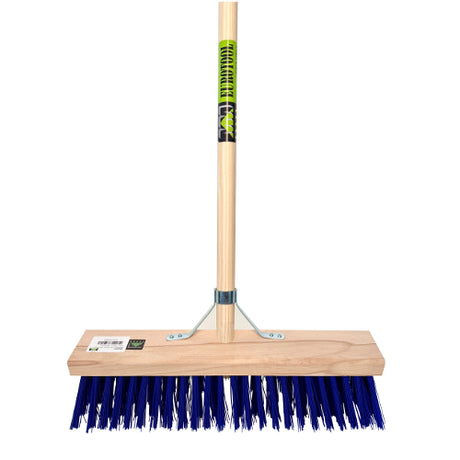 Balai d'écurie Mm Eurotool PVC bleu 45cm manche FSC 150cm porte-bâton