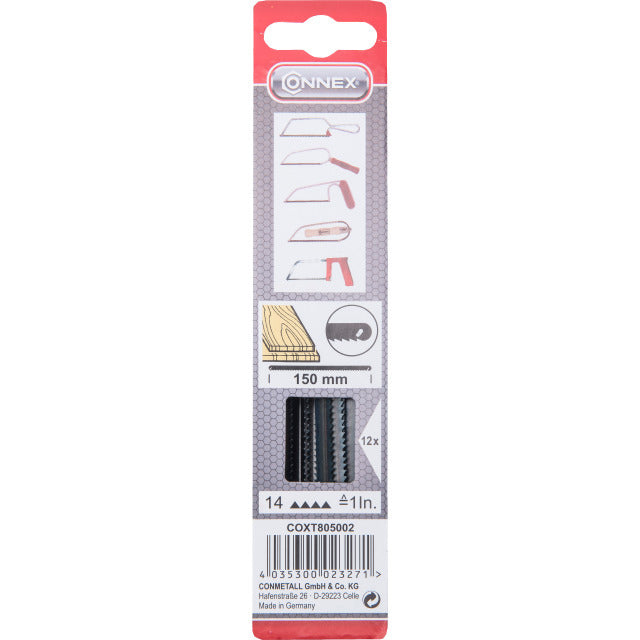 Connex coxt805003 lame de scie de rechange 150 mm métal 12 pièces