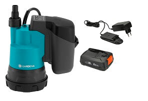 Gardena products pompe submersible à batterie 2000 2 clair 18v p4a ensemble