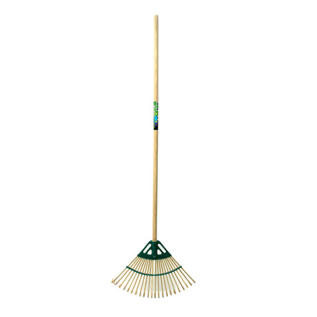 Mm eurotool products râteau à gazon mm bambou 22tds avec manche 120cm
