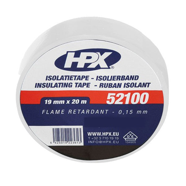 Hpx products ruban isolant 52100 vde 19mm 20m blanc