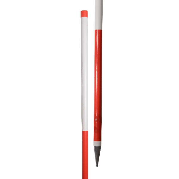 Poteau Jalon bois pointe acier 200cm dessus blanc