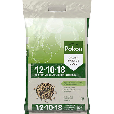 Engrais de jardin Pokon 12 10 18 675kg minéral organique