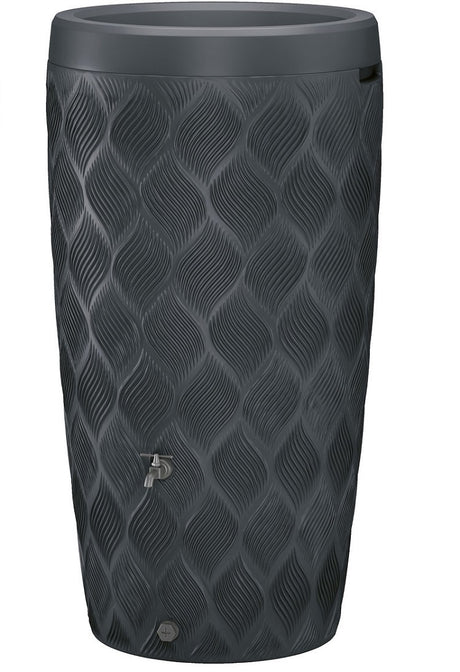 Baril de pluie Flow anthracite 240l avec jardinière