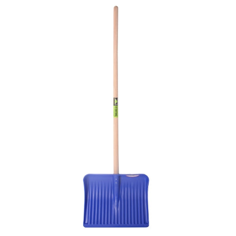 Mm eurotool producten sneeuw voerschep mm groot kunststof blauw steel 130cm