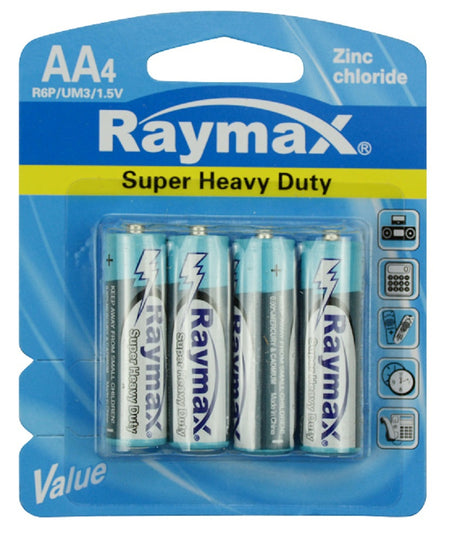 Raymax batterie penlite r6p zinc aa15v %c3%a0 4 pièces