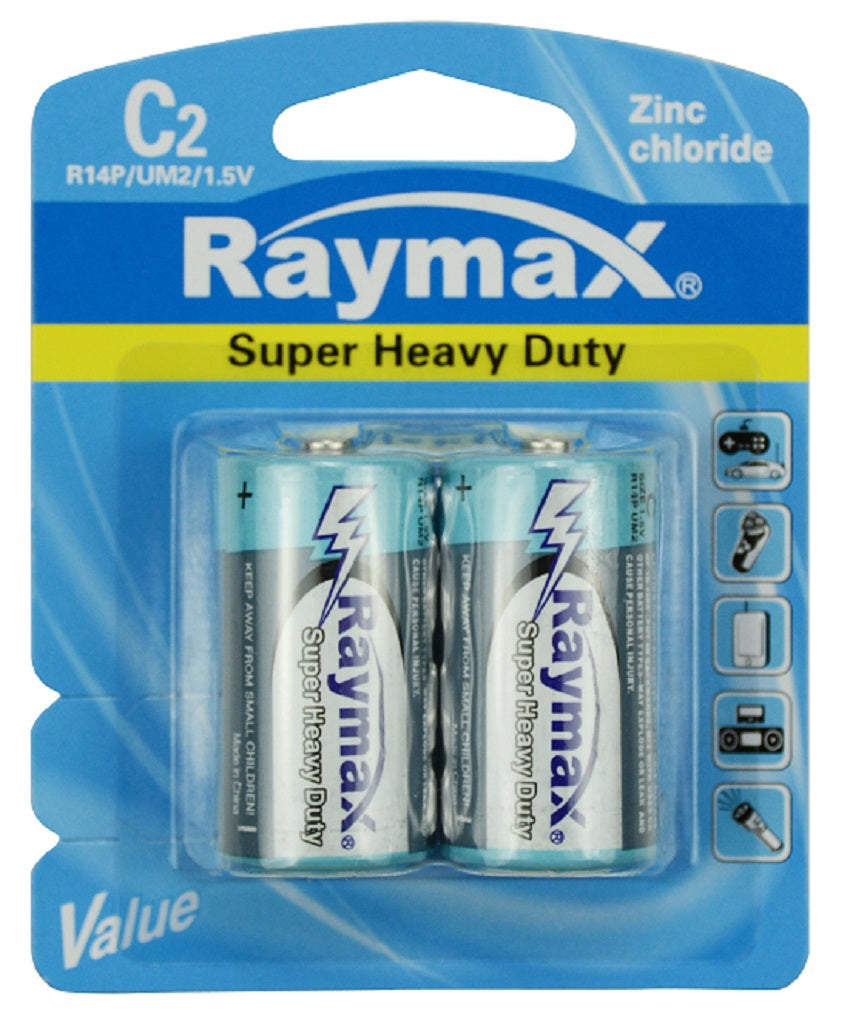 Batterie Raymax r14p zinc c15v %c3%a0 2 pièces