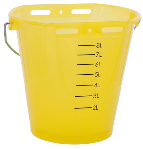 Produits seau à veaux plastique aplati nu jaune transparent