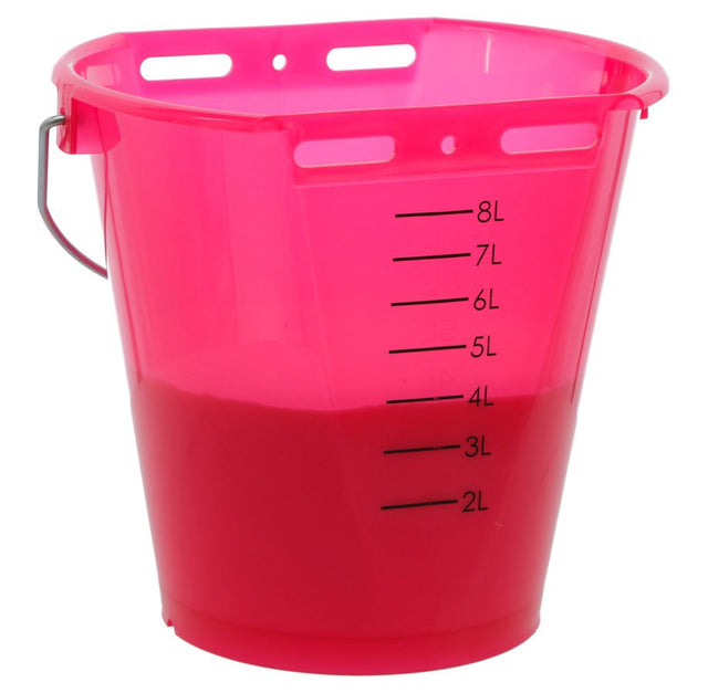 Produits seau à veaux plastique aplati nu rose transparent