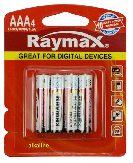 Raymax produits batterie penlite mini alcaline lr03 aaa 1 5v x4 pcs