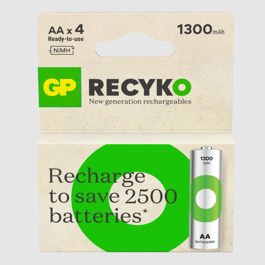 Batterie rechargeable GP NiMH AA 1300mA blister(4) - 3311430