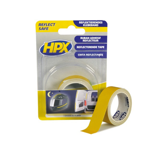 Hpx products ruban réfléchissant jaune 19mm 1 50 mtr
