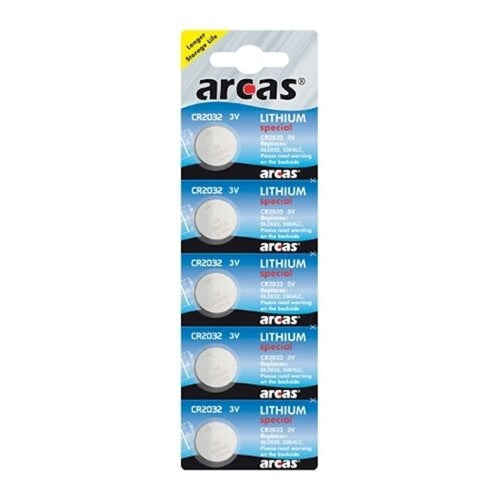 Pile arcas cr2032 bouton 3v lithium blister a 5