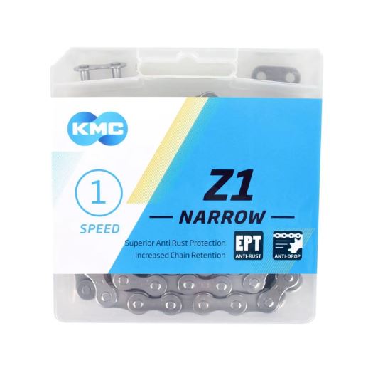 Chaîne de vélo KMC Z1 étroite 1 2x3 32 - argent, 112 liens