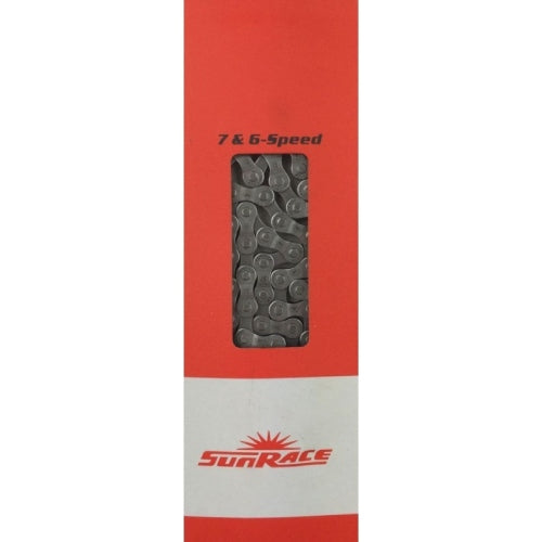 Sunrace CNM54 Chaîne de vélo 6 7V 116L Gray