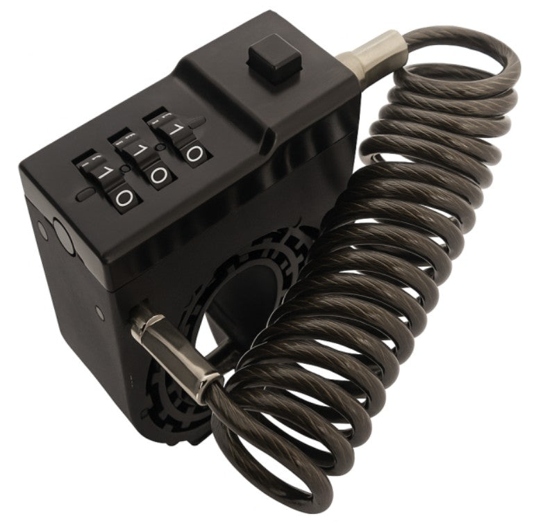 Lckt lock câble antivol antivol pour casque noir