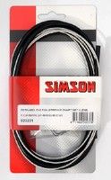 Simson Rollerbrake Brake Cable Set Komplett rostfritt stål svart på kort