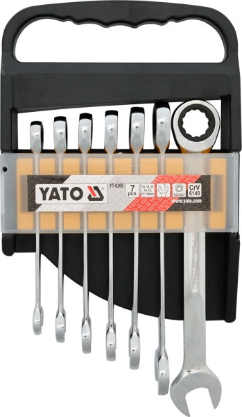 Yato moersleutel met ratelset 7szt. 10-19 0208