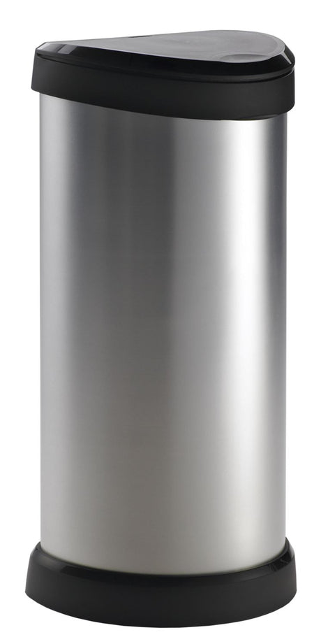 Curver pédale bin déco ovale 40 l argent couleur