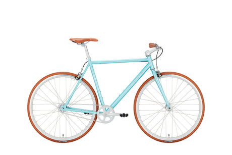 Vélo urbain Excelsior Le vélo Gaudy (#1) excelle. voyant 28 59 diam. 2 cuillères à café de turquoise pastel.
