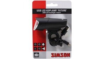 koplamp Future USB led oplaadbaar zwart