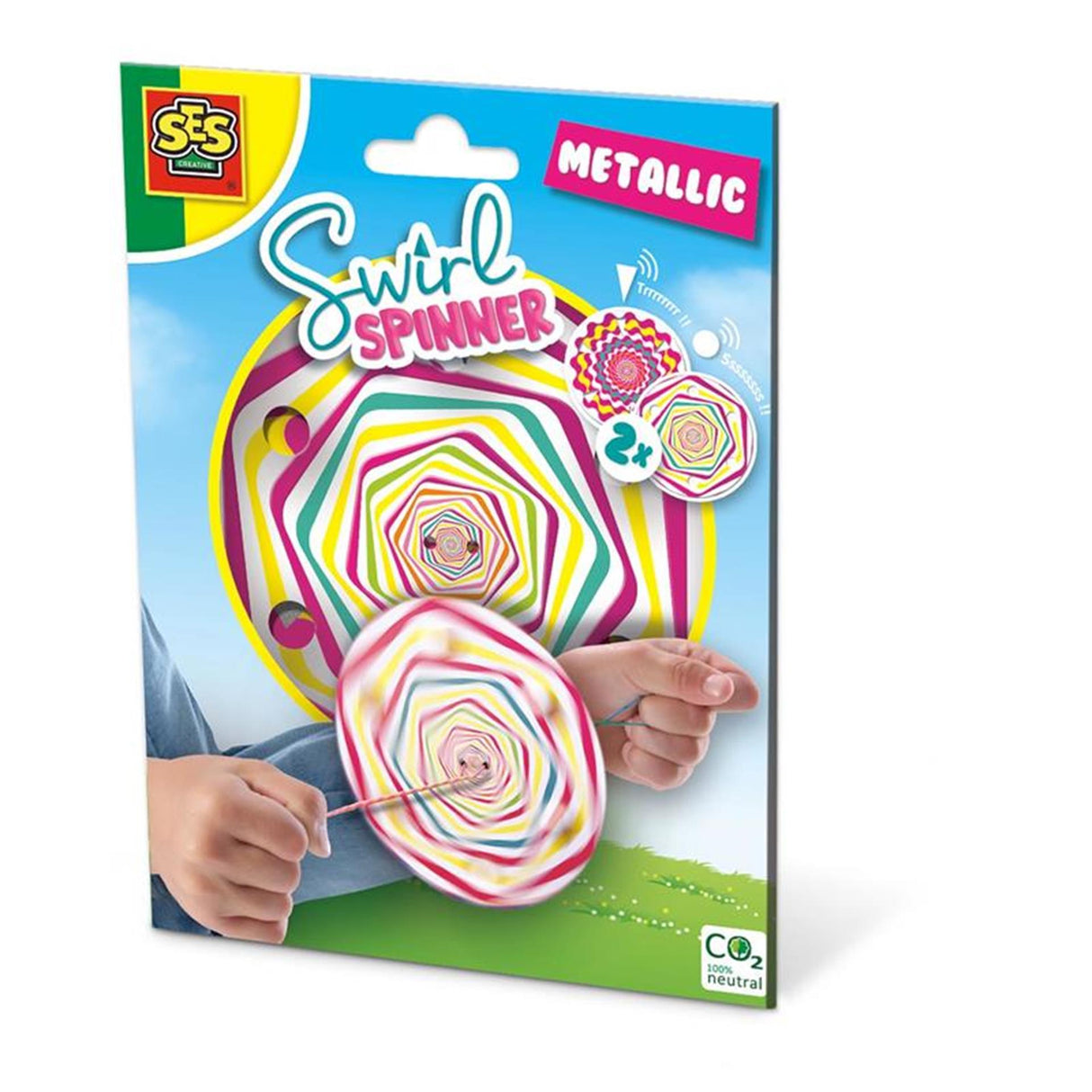 Ses toupie tourbillonnante - métallique 2 pièces