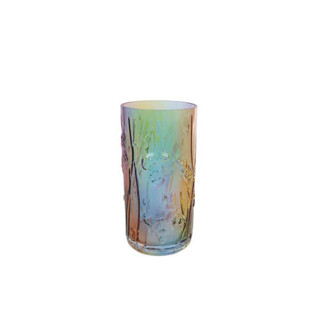 Cosydecor vase arc-en-ciel s verre multicolore dia.8,5x17cm