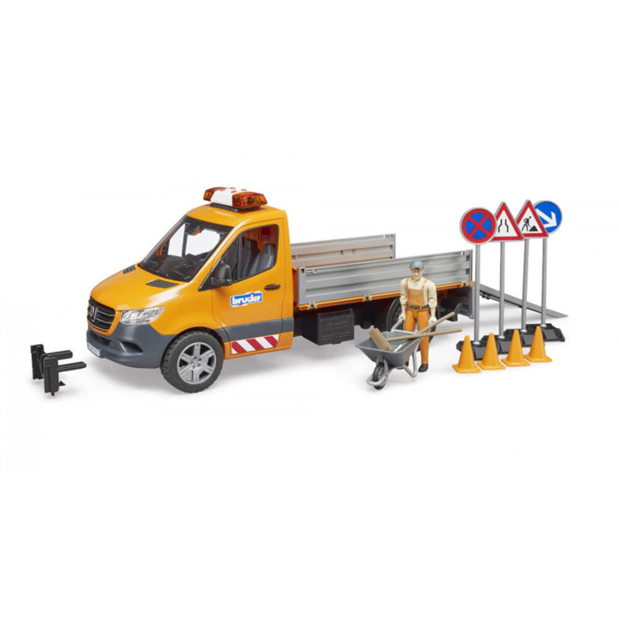 Bruder Mercedes-Benz Sprinter construction de route + figurine et accessoires