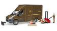 Bruder MB Sprinter UPS avec chauffeur et accessoires modèle véhicule (02678)