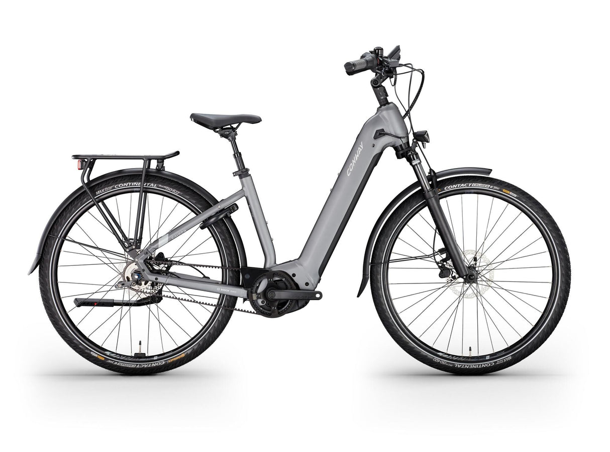 Vélo de trekking électrique Conway Cairon T 4.5 (#1) ebike conw.cairon t 4.5 28 42 5 vitesses gris