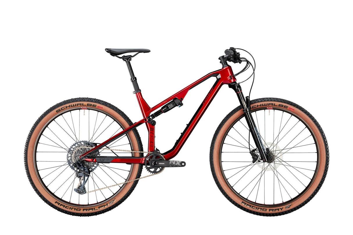 Conway vtt tout suspendu rlc fs 4.9 mod. 23 vélo con.rlc fs 4.9 29 47 suspension complète 12sp rouge noir